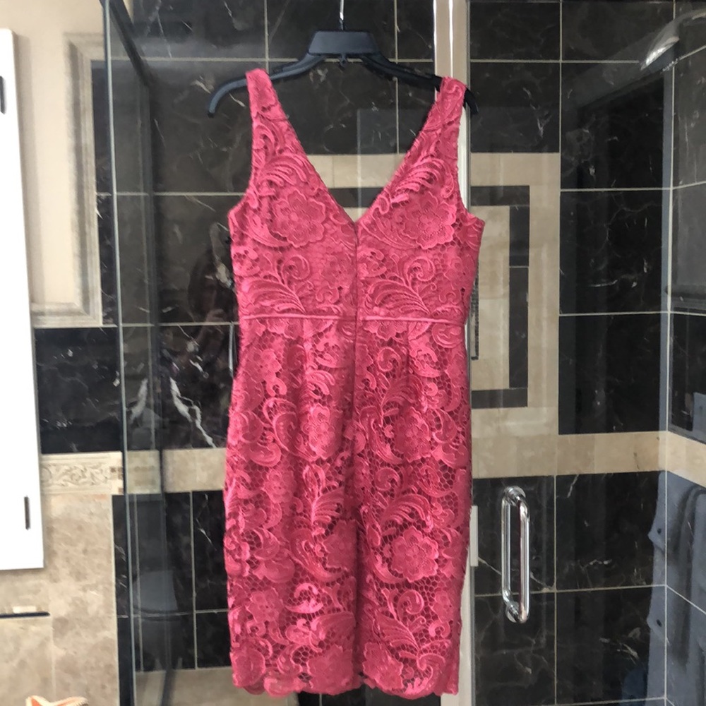 Adrianna Papell coral dress size 8, brand new with tags. - Picture 4 of 7